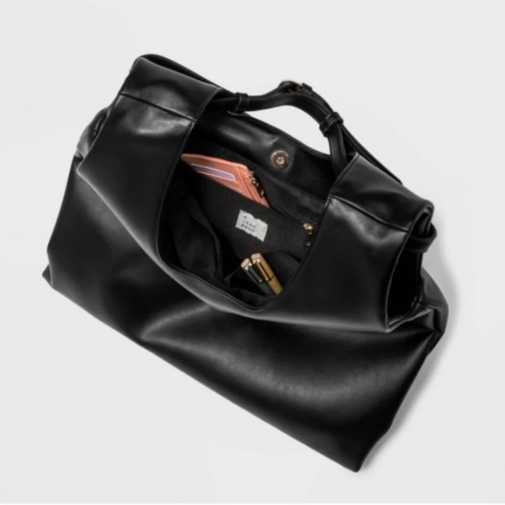 A New Day - Faux Leather Purse -Black